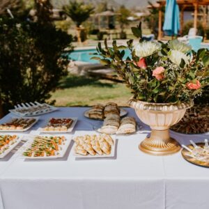 Selección de bocados en un evento